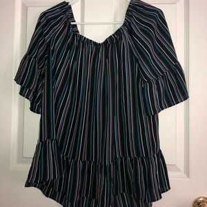 An off the shoulder blouse